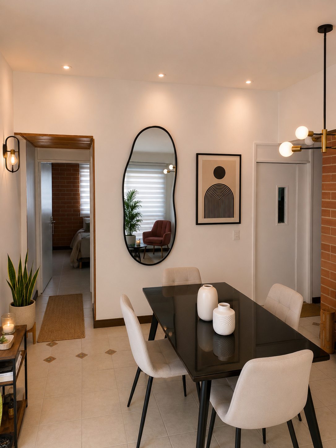 Comedor moderno con detalles minimalistas